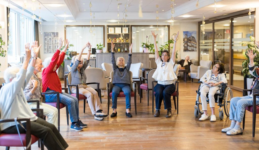 Atelier gym douce, sophrologie en Ehpad